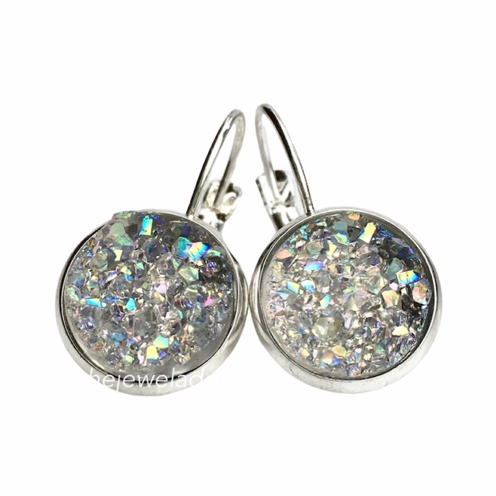 3/$20🎀 smoky crystal faux druzy earrings